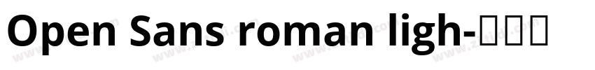 Open Sans roman ligh字体转换